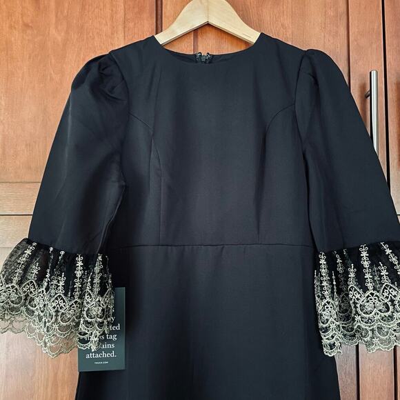 Pomander Place Black Lillith Dress Lace Maxi Size Small NEW - Picture 3 of 11